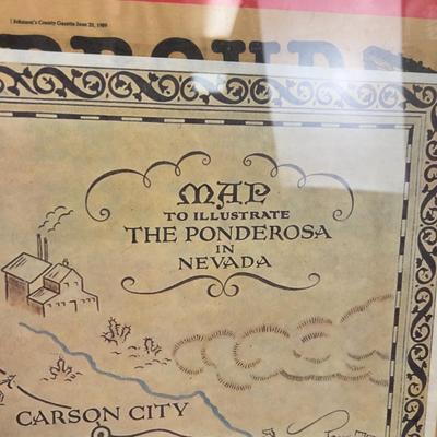Map of the PONDAROSA in a Barnwood Frame