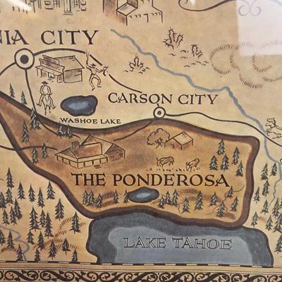 Map of the PONDAROSA in a Barnwood Frame