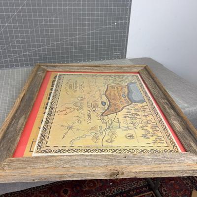 Map of the PONDAROSA in a Barnwood Frame
