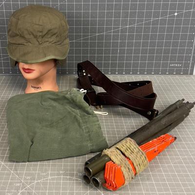 Military Items; Tent Poles and Duffel Bags