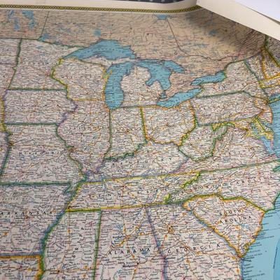 2 Similar National Geographic Maps; US and WORLD 