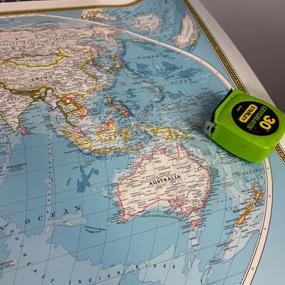 2 Similar National Geographic Maps; US and WORLD 