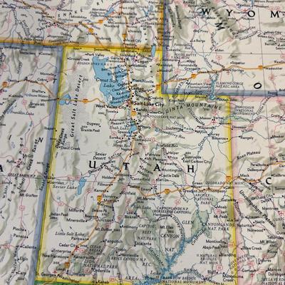 2 Similar National Geographic Maps; US and WORLD 