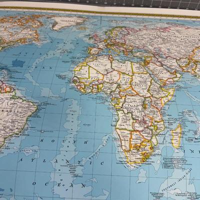 2 Similar National Geographic Maps; US and WORLD 