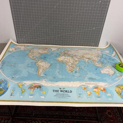 2 Similar National Geographic Maps; US and WORLD 
