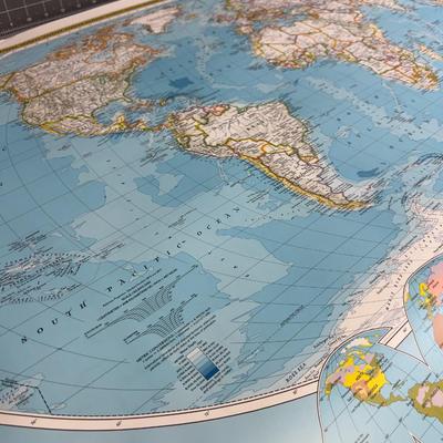 2 Similar National Geographic Maps; US and WORLD 
