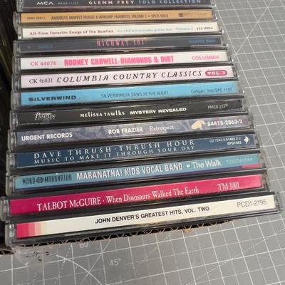 Tray full of CD's; Country and Rock