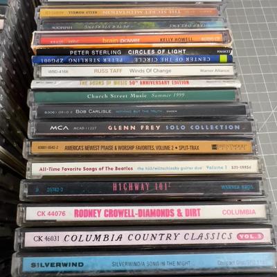 Tray full of CD's; Country and Rock