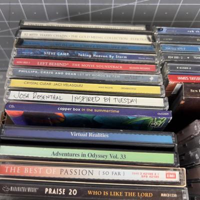 Tray full of CD's; Country and Rock