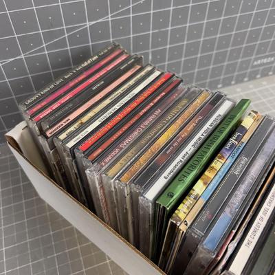Tray full of CD's; Country, X-mas and Some Rock
