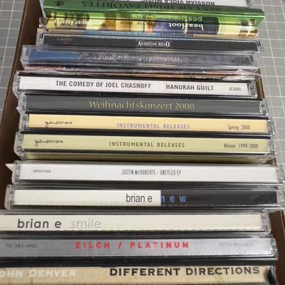 Tray full of CD's; Country, X-mas and Some Rock