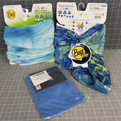 3 Gaiters; UV Protection / Mask, NEW 