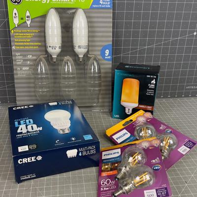 Light Bulbs LED Mostly, NEW