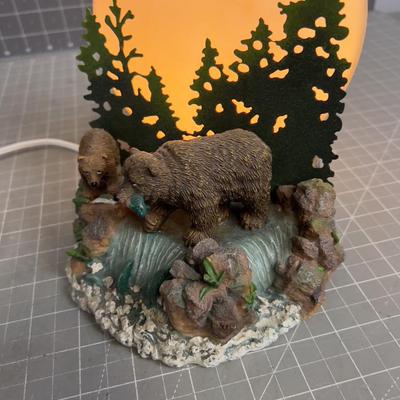 Tabel Lamp or Nite Light, Resin Bear Theme