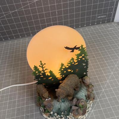 Tabel Lamp or Nite Light, Resin Bear Theme