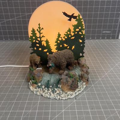 Tabel Lamp or Nite Light, Resin Bear Theme