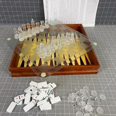 CHESS Board with Glass Pieces