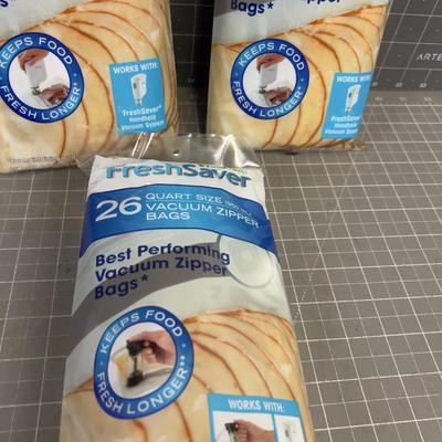 Quart Size Vacuum Bags (3) FOOD SAVER Brand