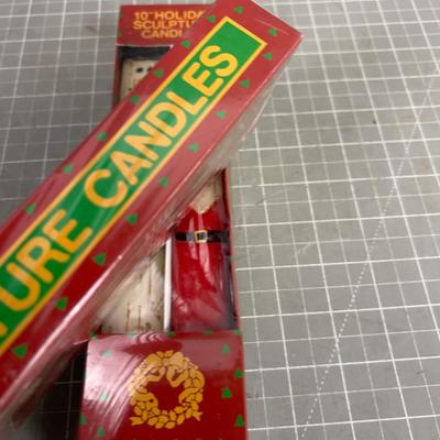10" Holiday Sculpture Candles NEW in the Box