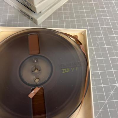 Pile of Ampex Professional Audio Tape