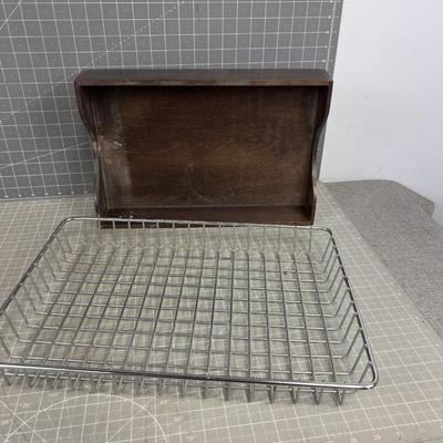 Wire and a Wood Tray