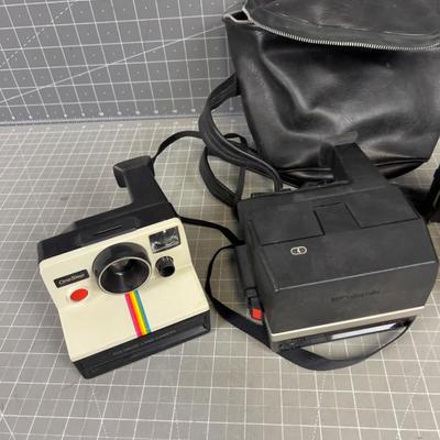 3 Polaroid Cameras with. Bags VINTAGE