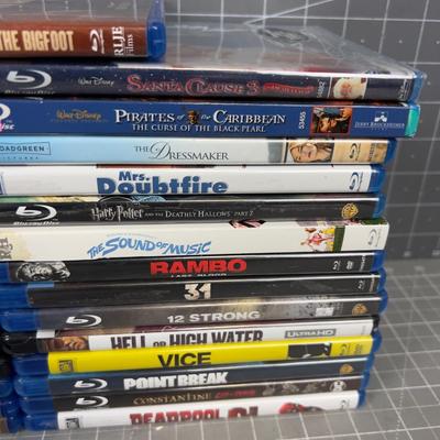 Pile of Blue Ray DVDs