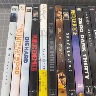Tray of DVD's 