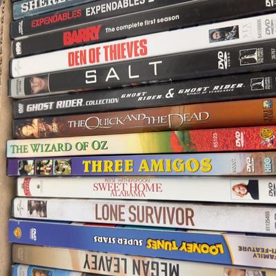 Tray of DVD's 