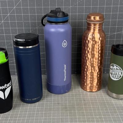 Travel Mugs and Water Bottles (5) 