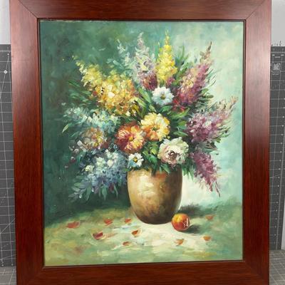 Oil on Board Still Life, Flowers, No Signature