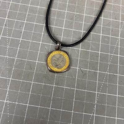 COIN Foreign  - Sterling Silver on the Ends plus the Coin is in Silver Necklace
