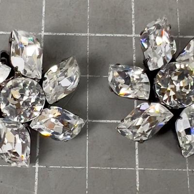 Weiss Rhinestone Earrings, VINTAGE 