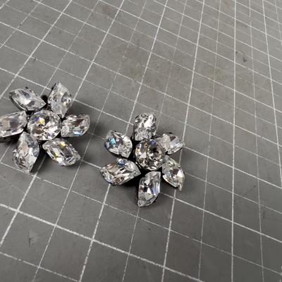 Weiss Rhinestone Earrings, VINTAGE 