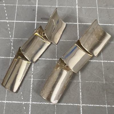 Mexico Brutalist Silver Earrings