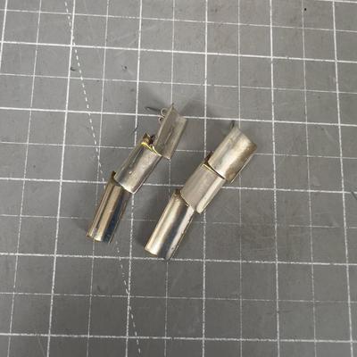 Mexico Brutalist Silver Earrings