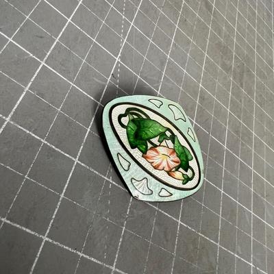 Antique Enamel Brooch