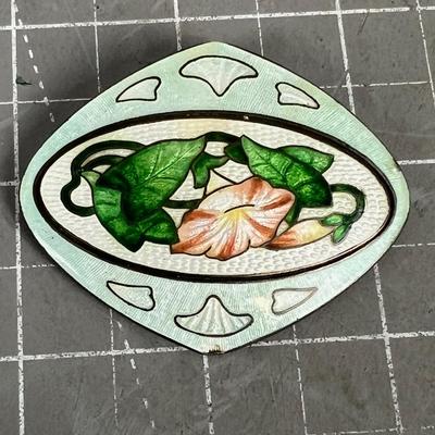 Antique Enamel Brooch