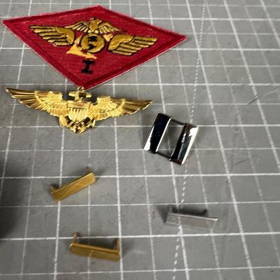 Marine Corp Patches and Pins. 