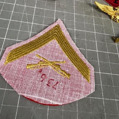 Marine Corp Patches and Pins. 