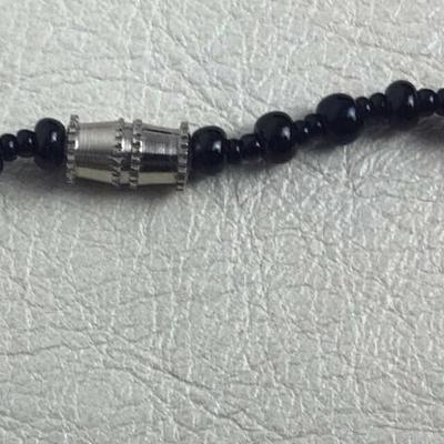 modernist ONYX & HEMATITE NECKLACE
