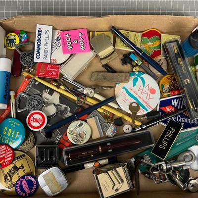 Tray of Army Pins, Metals, Colar Tabs etc.