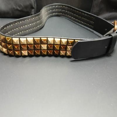 Vintage Ande clutch bag / purse with gold metal handle with another vintage purse and a fancy belt