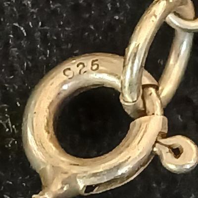 .925 Linked designer necklace and a "S" pendant on a chain