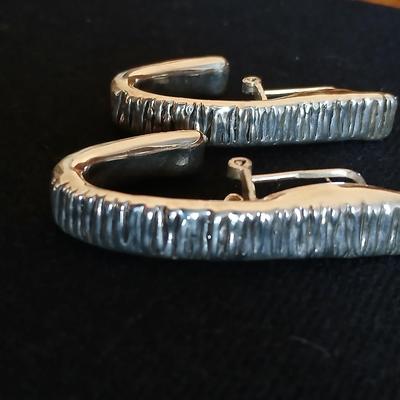 Boma .925 sterling silver marked Watch pendant with a pair of earrings marked Isreal