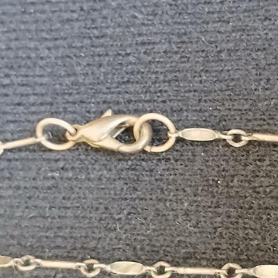 Antique ruby red glass stone / marble cufflinks - Crystal screw back earrings - and Vintage stone beaded necklace with fancy links