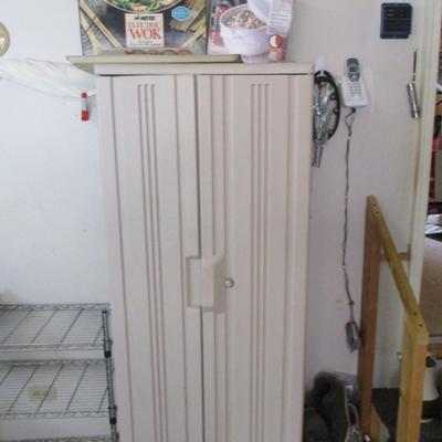 Approx 24" x 16" x 66 1/2" Plastic Cabinet Includes Contents