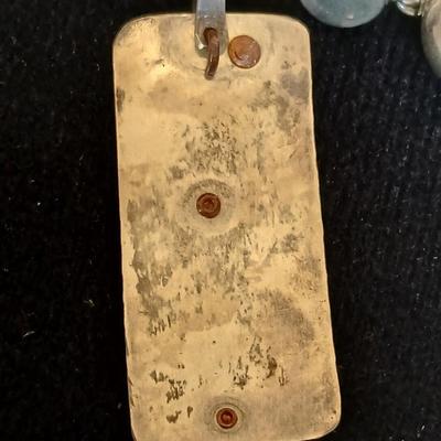 .925 marked earrings - Half gold half silver-colored coil / screw earrings with a unique vintage necklace