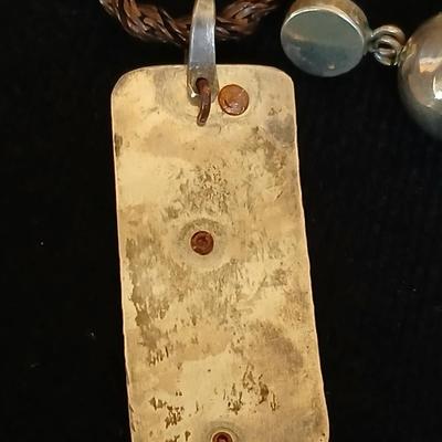 .925 marked earrings - Half gold half silver-colored coil / screw earrings with a unique vintage necklace