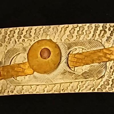 .925 marked earrings - Half gold half silver-colored coil / screw earrings with a unique vintage necklace